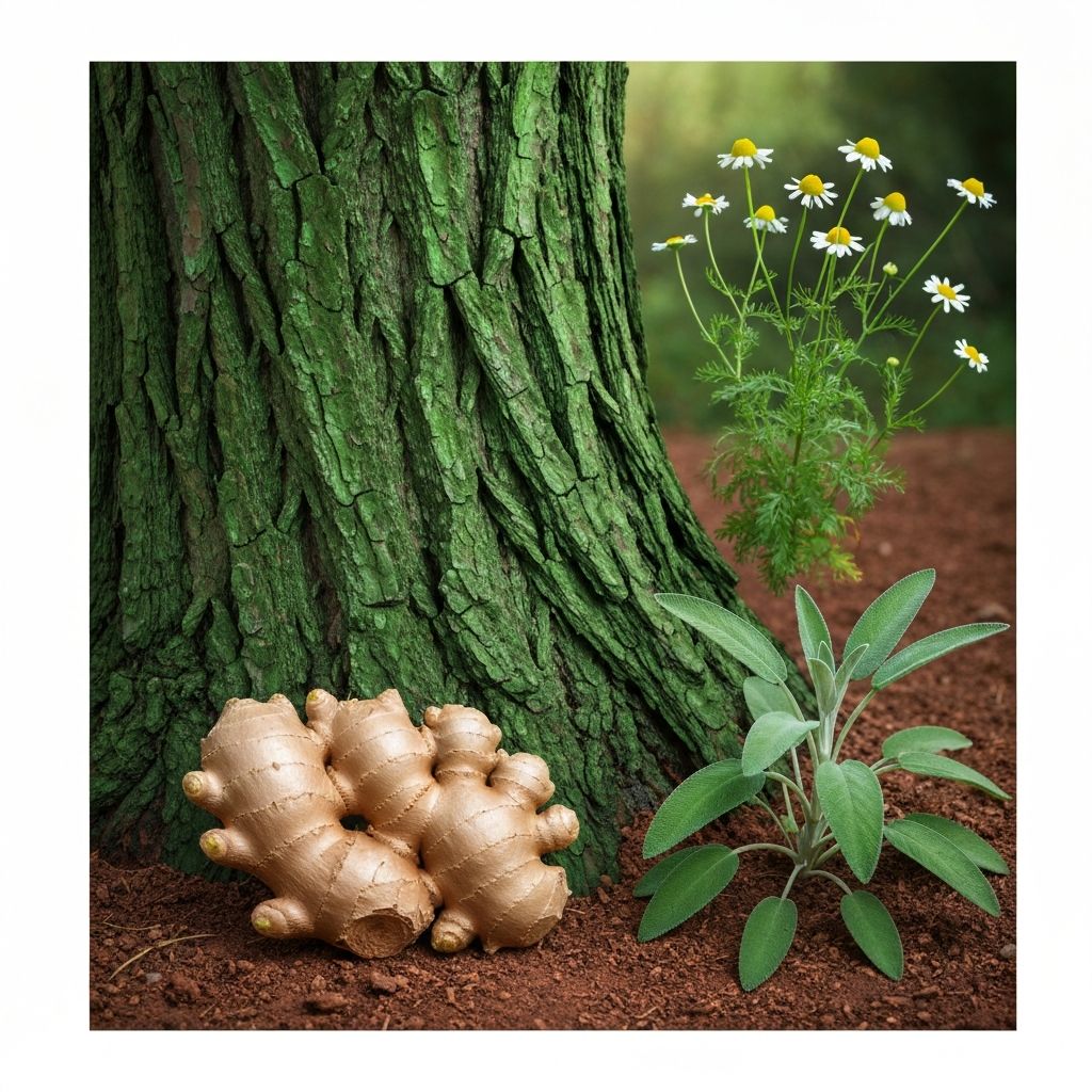 Mature botanical composition representing health